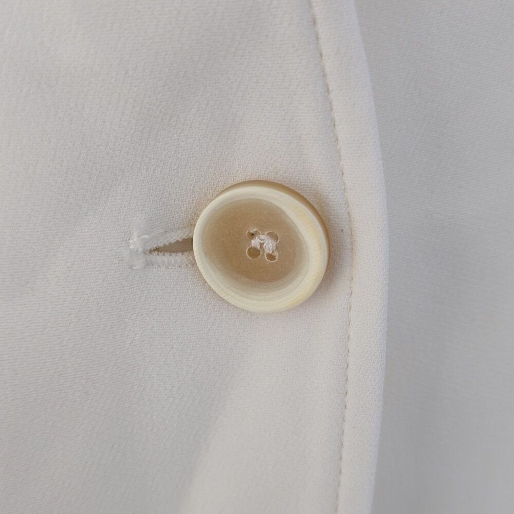 Helmut Lang Women’s White Open Back Knit Viscose Blazer Single Button Size 8 - Picture 4 of 11